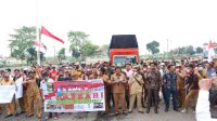 Polres Lampung Timur Amankan Aksi Unjuk Rasa Aparatur Desa