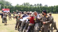 Satpol-PP Lampung Latihan Bersama Tangani Unjuk Rasa