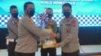 Hadiri Syukuran Hari Lalu Lintas, Kapolres Lamtim Terima Piala Pocil