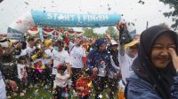 Ribuan Masyarakat Lamteng Ramaikan Jalan Sehat HUT Ke-25 BUMN