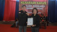 Sensei Ary Meizari Buka Kejuaraan Karate Pelajar Shokaido Provinsi Lampung Tahun 2023