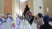 Wakapolda Lampung Pimpin Upacara Pencucian Bendera Pataka Polda Lampung