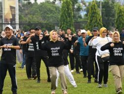 Sekretariat DPRD Lampung Ikuti Senam Jumat Pagi Bareng Gubernur Arinal