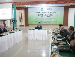 FP Unila Gelar Ujian Terbuka Promosi Doktor Promovendus David Chandra