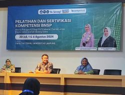 Unila Gelar Pelatihan dan Sertifikasi K-3 BNSP untuk Laboran dan Teknisi