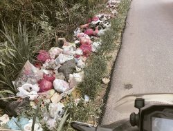 Jorok.!! Tumpukan Sampah Di Perbatasan Desa Fajar Baru Dan Karang Sari Menjadi Ancaman Lingkungan