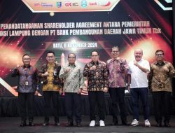 Pj. Gubernur Tandatangani Kerja Sama KUB Bank Lampung dan Bank Jatim