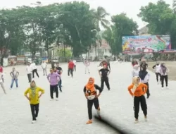 Ciptakan Budaya Hidup Sehat, Jajaran Pemkab Lamsel Senam Bersama