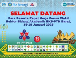 Unila Sambut Forum Wakil Rektor Bidang Akademik BKS-PTN Barat