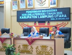 Rektor Unila Kunjungi Pelepasan KKN MBKM I di Lampura