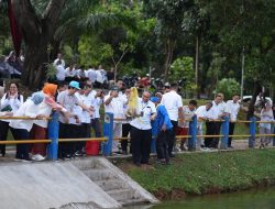 Unila Gelar Evaluasi Pengelolaan Embung Serta Pembudidayaan dan Panen Ikan