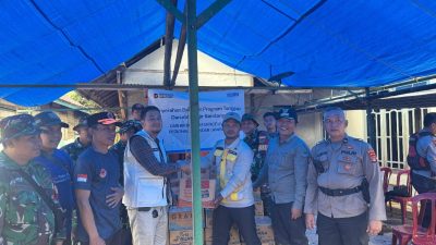 BRI Branch Office Liwa Salurkan Bantuan Korban Banjir Bandang Di Gunung Sari Suoh Lampung Barat