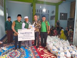 BRI Kanca Teluk Betung Salurkan Paket Sembako untuk Masyarakat Tanggamus Lewat NU Care LazisNU