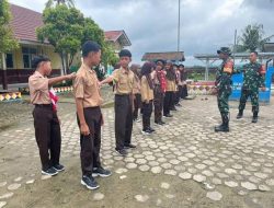 Program TMMD Sasar Siswa SDN 8 Way Khilau Latihan PBB, Tanamkan Disiplin dan Cinta Tanah Air Sejak Dini