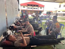 STOK DARAH KRITIS, BRIMOB LAMPUNG TURUN TANGAN