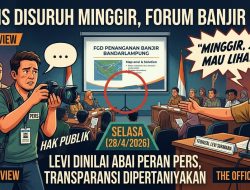 JURNALIS DISURUH MINGGIR, FORUM BANJIR DISOROT