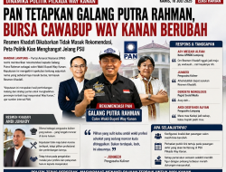 PAN TETAPKAN GALANG PUTRA RAHMAN, BURSA CAWABUP WAY KANAN BERUBAH