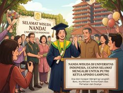 NANDA WISUDA DI UNIVERSITAS INDONESIA, UCAPAN SELAMAT MENGALIR UNTUK PUTRI KETUA APINDO LAMPUNG